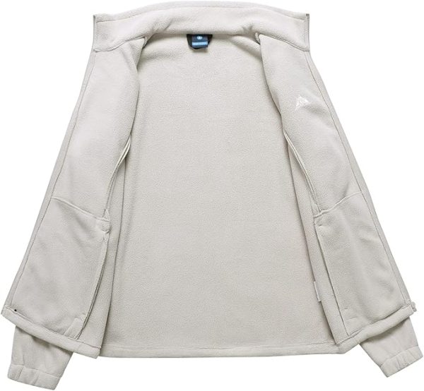 GIMECEN Women's Lightweight Full Zip Soft Polar Fleece Jacket Outdoor Recreation Coat With Zipper Pockets - Image 2